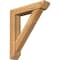 Ekena Millwork Traditional Slat Rough Sawn Bracket w/ Offset Brace, Western Red Cedar, 6"W x 28"D x 32"H BKT0604X28X32TRA06RWR - alternate 1